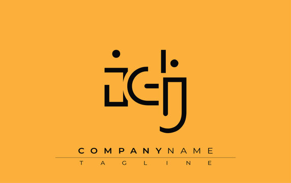 IDJ abstract letter design. Modern Business Logo Design With Abstract Typography and Contemporary Style