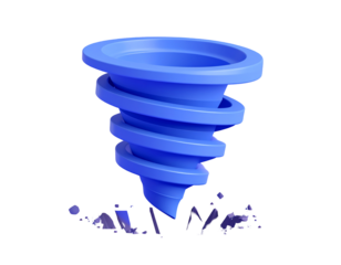 Abstract swirling blue vortex graphic