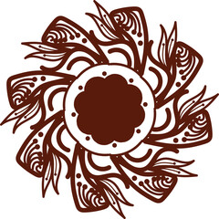 Intricate Mandala Design with Floral and Geometric Patterns – Detailed Symmetrical Ethnic Art, Boho Style Illustration for Meditation, Yoga, Spirituality, and Decorative Background Use