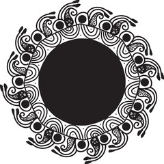 Intricate Mandala Design with Floral and Geometric Patterns – Detailed Symmetrical Ethnic Art, Boho Style Illustration for Meditation, Yoga, Spirituality, and Decorative Background Use
