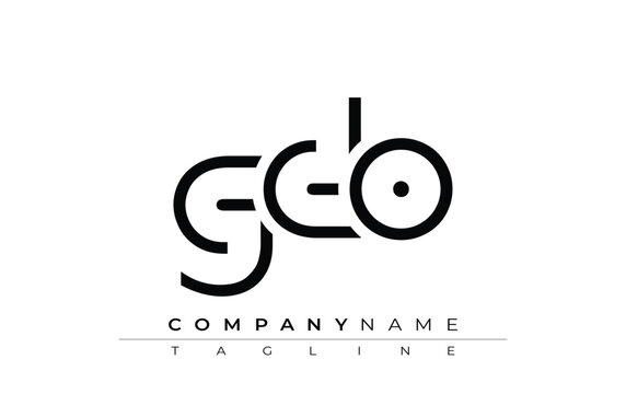 GDO abstract letter design. Modern Business Logo Design With Abstract Typography and Contemporary Style