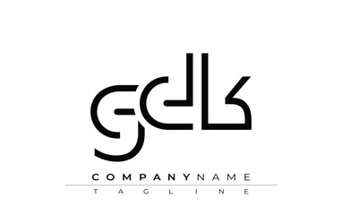 GDK abstract letter design. Modern Business Logo Design With Abstract Typography and Contemporary Style