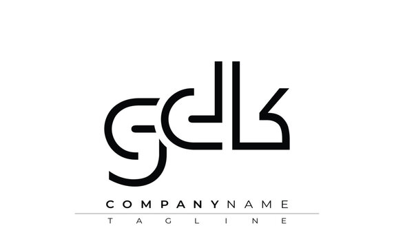 GDK abstract letter design. Modern Business Logo Design With Abstract Typography and Contemporary Style