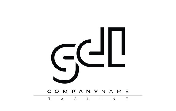 GDL abstract letter design. Modern Business Logo Design With Abstract Typography and Contemporary Style
