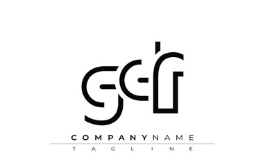 GDF abstract letter design. Modern Business Logo Design With Abstract Typography and Contemporary Style