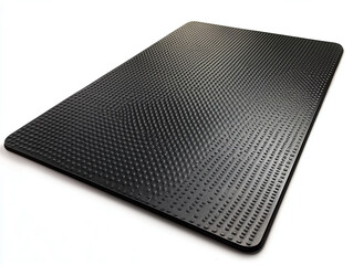A tech workbench mat, isolated on a white surface, with grid markings and non-slip surface, no shadow.