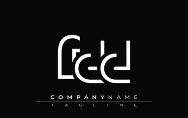 FDD abstract letter design. Modern Business Logo Design With Abstract Typography and Contemporary Style