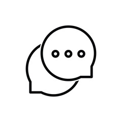 Speech Thin Outline Icon Vector