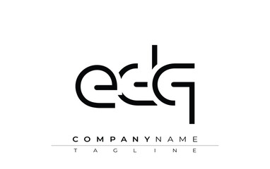EDQ abstract letter design. Modern Business Logo Design With Abstract Typography and Contemporary Style