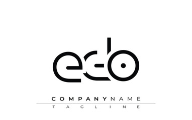 Obraz premium EDO abstract letter design. Modern Business Logo Design With Abstract Typography and Contemporary Style