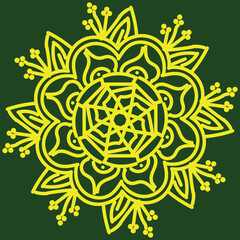 Intricate Mandala Design with Floral and Geometric Patterns – Detailed Symmetrical Ethnic Art, Boho Style Illustration for Meditation, Yoga, Spirituality, and Decorative Background Use