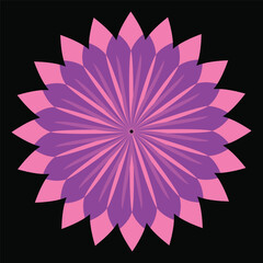 Pink Geometric Floral Mandala Design