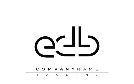 EDB abstract letter design. Modern Business Logo Design With Abstract Typography and Contemporary Style