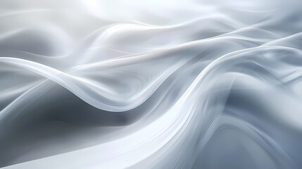 Obraz premium Abstract Flowing White Fabric Design