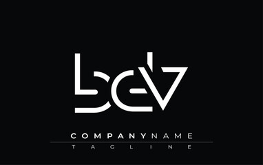 BDV abstract letter design. Modern Business Logo Design With Abstract Typography and Contemporary Style
