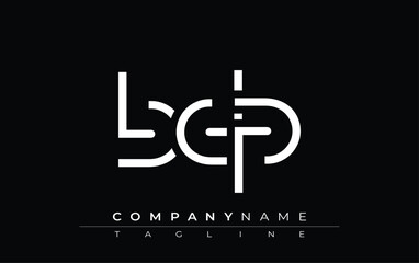 BDP abstract letter design. Modern Business Logo Design With Abstract Typography and Contemporary Style