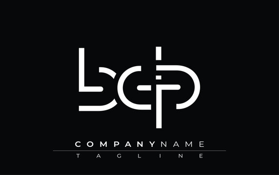 BDP abstract letter design. Modern Business Logo Design With Abstract Typography and Contemporary Style