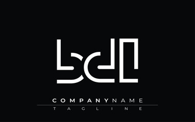 BDL abstract letter design. Modern Business Logo Design With Abstract Typography and Contemporary Style
