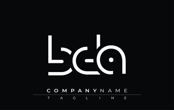BDA abstract letter design. Modern Business Logo Design With Abstract Typography and Contemporary Style