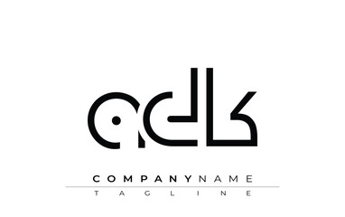 ADK abstract letter design. Modern Business Logo Design With Abstract Typography and Contemporary Style