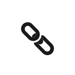 silhouette of chain link on white background