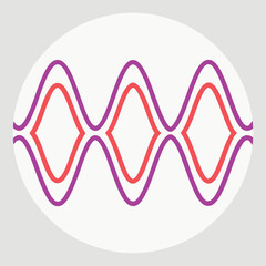 Abstract sound wave visualization design
