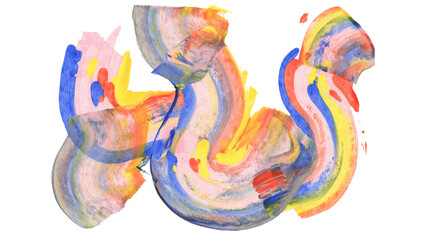 Abstract watercolor swirls in vibrant primary and secondary colors, perfect for artistic and creative projects.