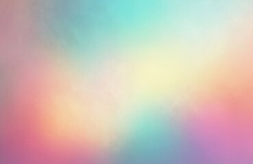 Abstract pastel holographic blurred grainy gradient background. Digital noise effect pattern. Lo-fi multicolor vintage retro design. Trendy modern art, soft gradient, pastel colors, dreamy