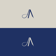 letter ja logo icon design vector design template inspiration