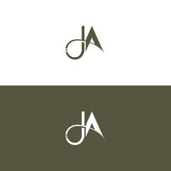 letter ja logo icon design vector design template inspiration