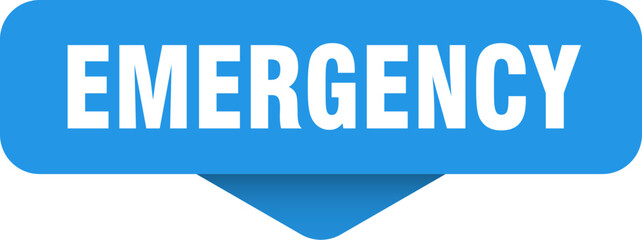 emergency sticker. emergency sign on transparent background