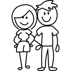 Stick figures vector