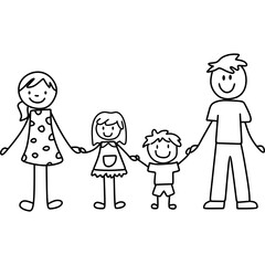 Stick figures vector