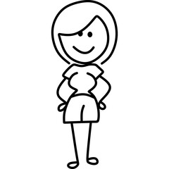 Stick figures vector