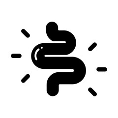 Constipation glyph icon

