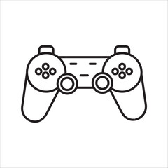 Generic video game controller or gaming gamepad flat vector icon for games and apps