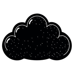 Single cloud icon flat clean design isolated object