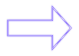 Neon lilac arrow frame, vector illustration, on transparent background, png.