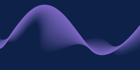 Abstract glowing wave lines on dark blue background. Dynamic wave pattern. Modern flowing wavy lines. Futuristic technology concept. Suit for banner, poster, cover, brochure, flyer, website