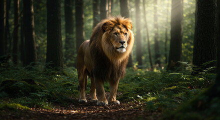 lion in the nature