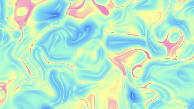Holographic Swirl Blue Yellow Pink Gradient Background, suitable backdrop, Ui Design, or creative projects with vibrant aesthetics, nft, music background