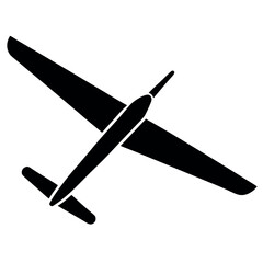 Single glider icon flat design clean style isolated image