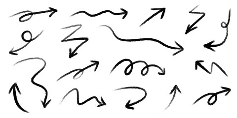 vector illustration of an abstract background- Hand drawn doodle texture brush lines and arrows icon vector illustration set