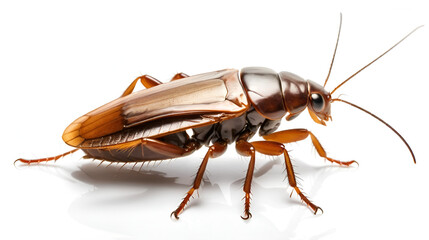 cockroach isolated on white