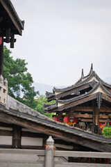 Detailed View of Ancient Architecture Roofs