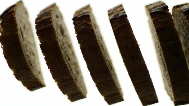 Sliced Bread Close Up Abstract Food Preparation Cooking Baking Culinary Ingredient