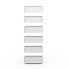 A blank mock business flow chart isolated on white.