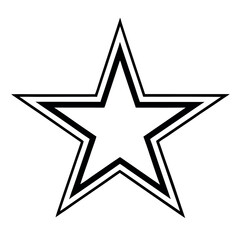 Obraz premium Single star icon silhouette design in eps format