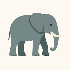 elephant cartoon isolated on white