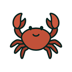 crab cartoon isolated on white